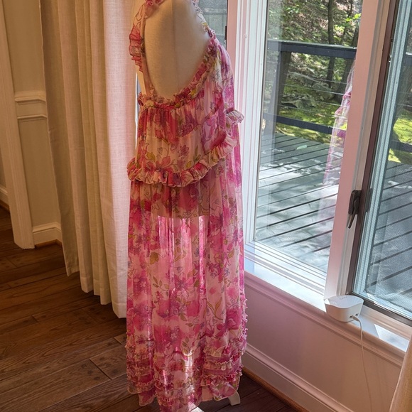 Free People Pink Floral Chemise - Picture 4 of 7